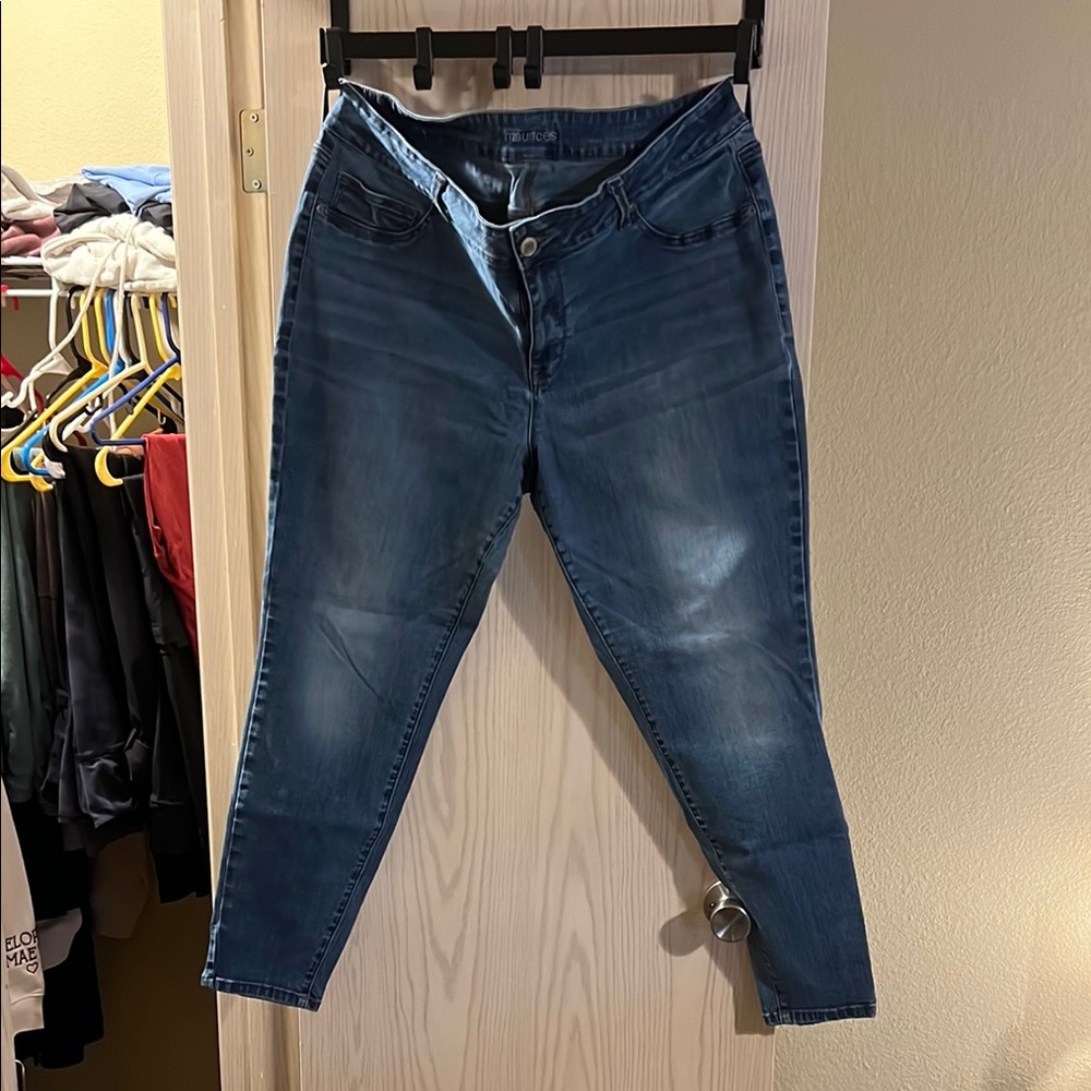 Maurices Blue Skinny Jeans with Classic Indigo Wash